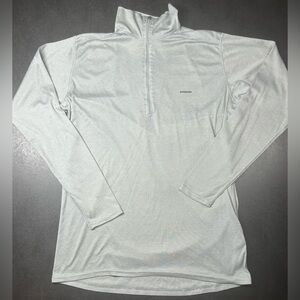 Patagonia Men's Size L  Grey Capilene Midweight Quarter-Zip Pullover